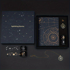 Galaxy Ledger Book Set Student Notebook Birthday Gift