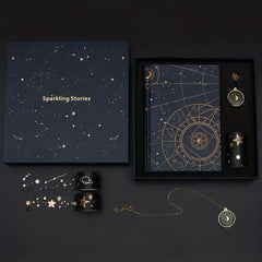 Galaxy Ledger Book Set Student Notebook Birthday Gift