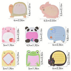 16pcs 320sheets Animal Sticky Notes Removable Self Stick Notes Office Memo Set