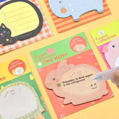 16pcs 320sheets Animal Sticky Notes Removable Self Stick Notes Office Memo Set