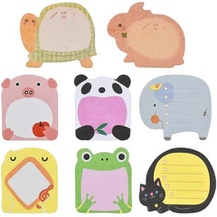 16pcs 320sheets Animal Sticky Notes Removable Self Stick Notes Office Memo Set