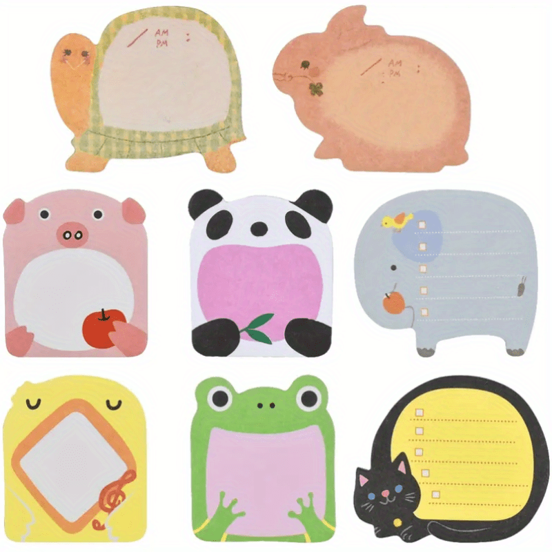 16pcs 320sheets Animal Sticky Notes Removable Self Stick Notes Office Memo Set