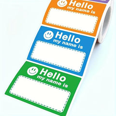 250pcs Hello My Name Is Stickers Labels Name Tags 75x50mm