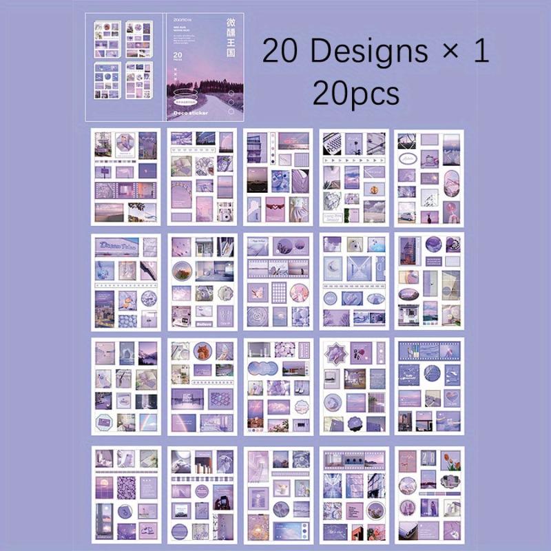 20 Sheets Washi Paper Magazine Material Sticker Book World Shrink Series