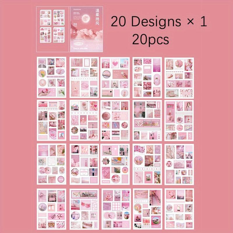 20 Sheets Washi Paper Magazine Material Sticker Book World Shrink Series