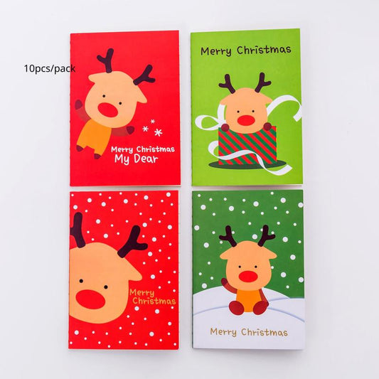 10Pcs Christmas Santa Pocket Planners School Student Prize