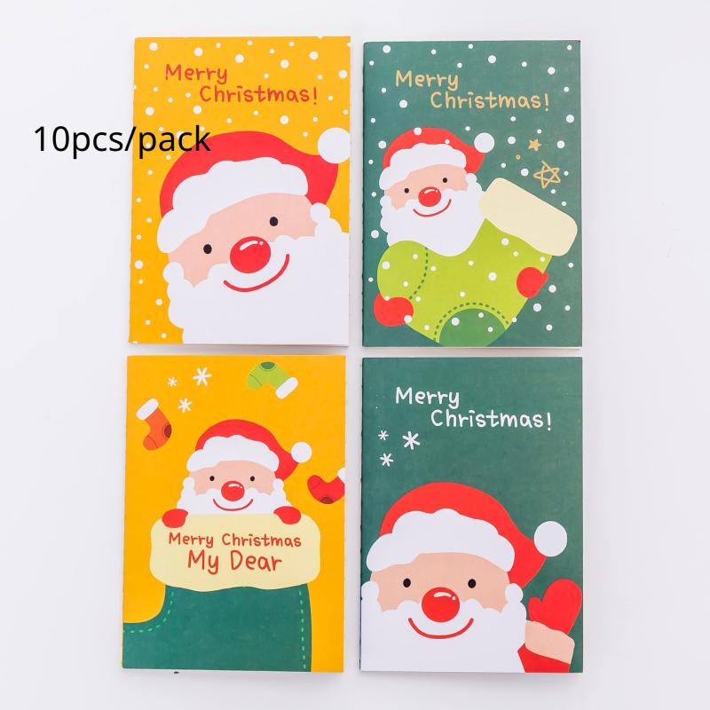 10Pcs Christmas Santa Pocket Planners School Student Prize