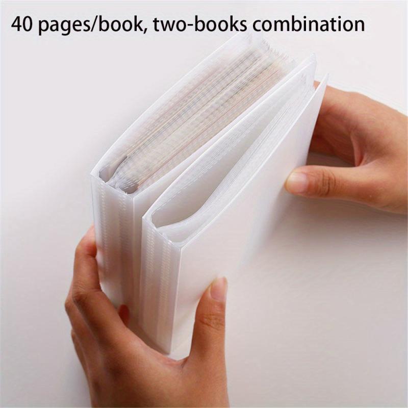 Large Capacity Card and Bill Organizer, 40 Pages, Clear Cover