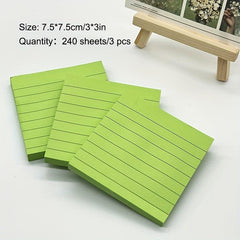 Colorful Sticky Notes Line Self Adhesive Sticky Notes 240 Sheets 3 Pcs