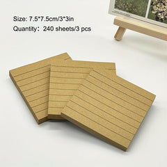 Colorful Sticky Notes Line Self Adhesive Sticky Notes 240 Sheets 3 Pcs