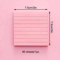 Colorful Sticky Notes Line Self Adhesive Sticky Notes 240 Sheets 3 Pcs