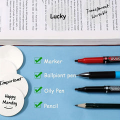 300pcs Round Clear Sticky Notes Office & School Supplies Marking & Organizing