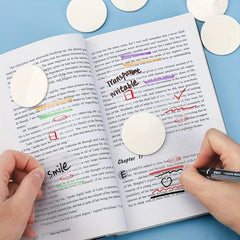 300pcs Round Clear Sticky Notes Office & School Supplies Marking & Organizing