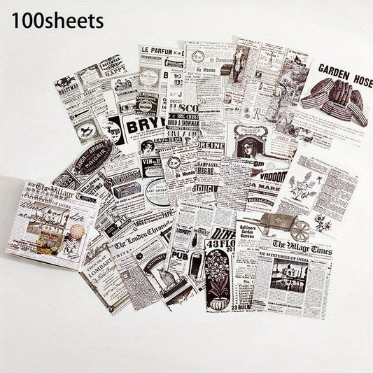 Vintage Style Self-adhesive Sticky Notes 100pcs Office & School Stationery