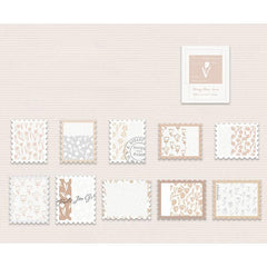 20pcs Art Romantic Plants Flowers Stamp Style Memos for Scrapbook Envelopes