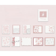 20pcs Art Romantic Plants Flowers Stamp Style Memos for Scrapbook Envelopes