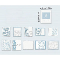20pcs Art Romantic Plants Flowers Stamp Style Memos for Scrapbook Envelopes