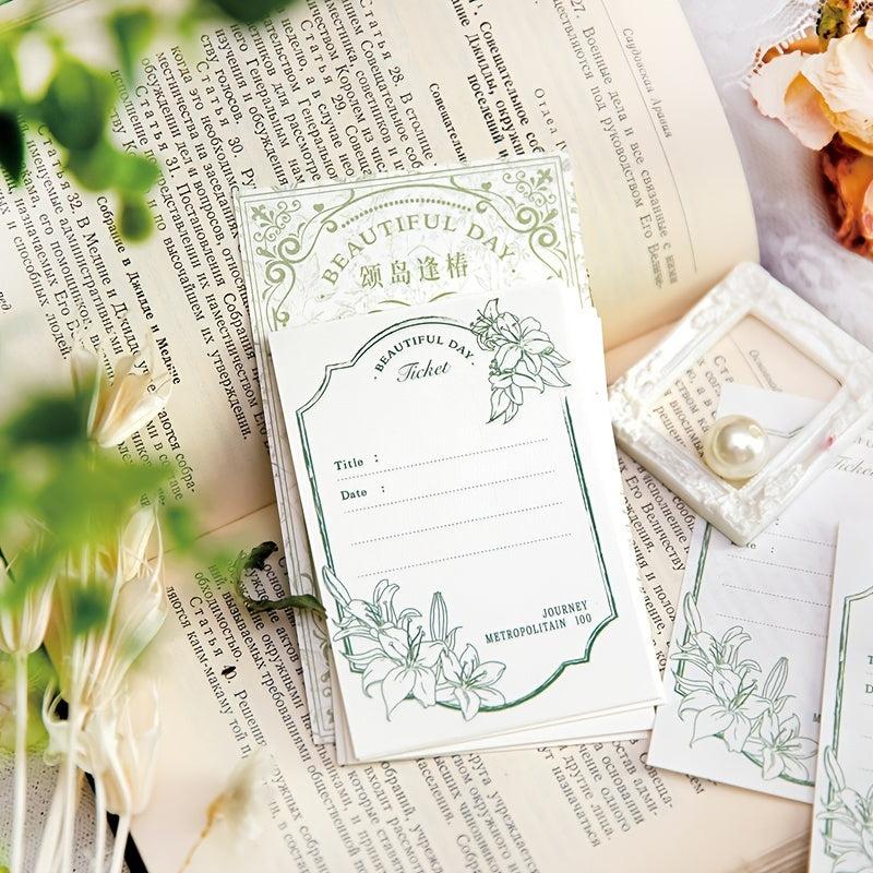 40pcs Memo Pad Fresh Good-looking Journal DIY Material Bottoming