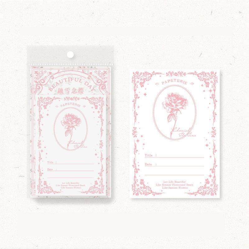 40pcs Memo Pad Fresh Good-looking Journal DIY Material Bottoming