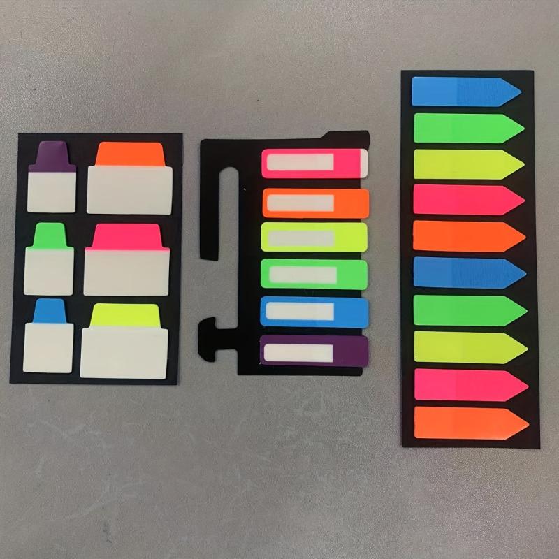 Neon Page Markers Translucent Fluorescent Index Tabs & Sticky Notes