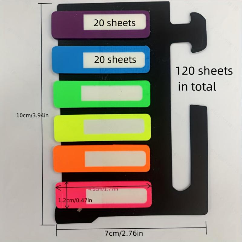 Neon Page Markers Translucent Fluorescent Index Tabs & Sticky Notes
