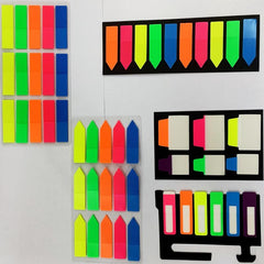 Neon Page Markers Translucent Fluorescent Index Tabs & Sticky Notes