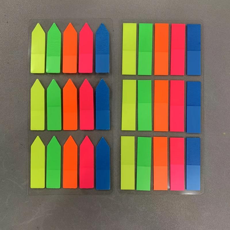 Neon Page Markers Translucent Fluorescent Index Tabs & Sticky Notes