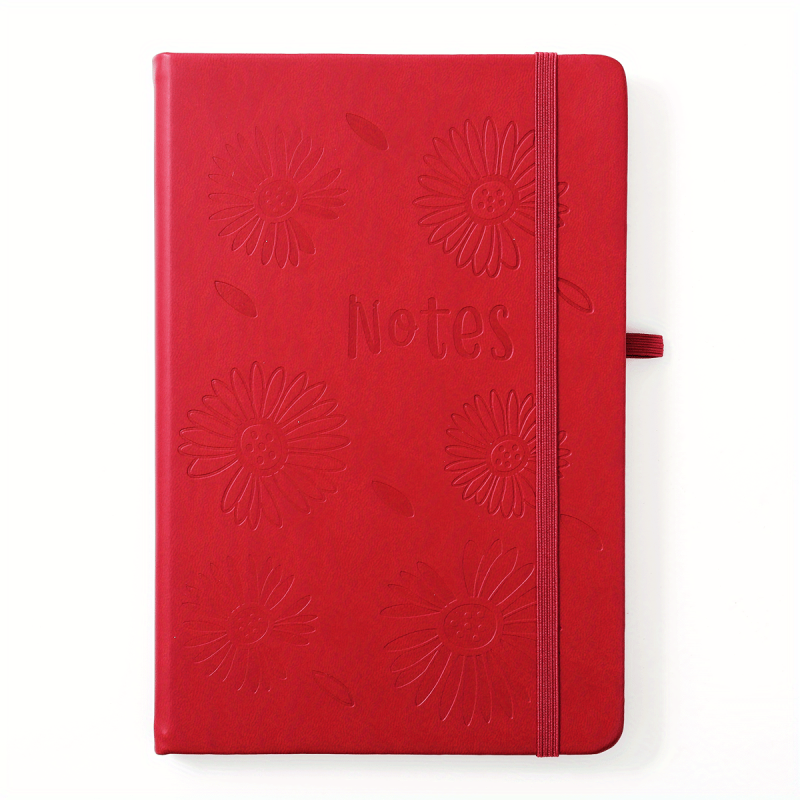A5 Flower PU Notebook 14 48x21 08cm Thickened Paper - Home Office School Use