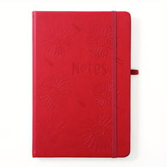 A5 Flower PU Notebook 14 48x21 08cm Thickened Paper - Home Office School Use