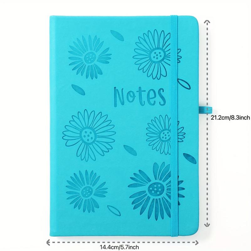 A5 Flower PU Notebook 14 48x21 08cm Thickened Paper - Home Office School Use