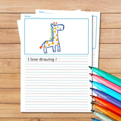 Primary Draw & Write Journal, 50 Sheets, 8.2x11, Elementary Notebook