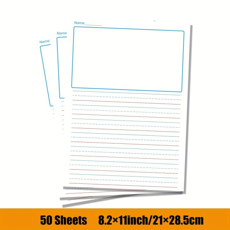 Primary Draw & Write Journal, 50 Sheets, 8.2x11, Elementary Notebook