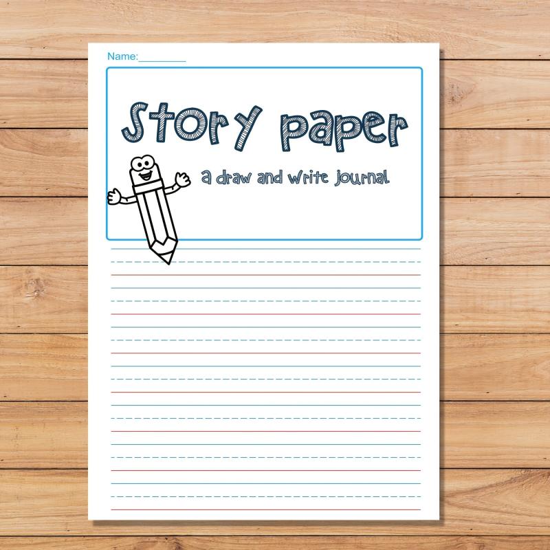 Primary Draw & Write Journal, 50 Sheets, 8.2x11, Elementary Notebook