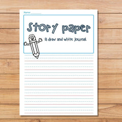 Primary Draw & Write Journal, 50 Sheets, 8.2x11, Elementary Notebook
