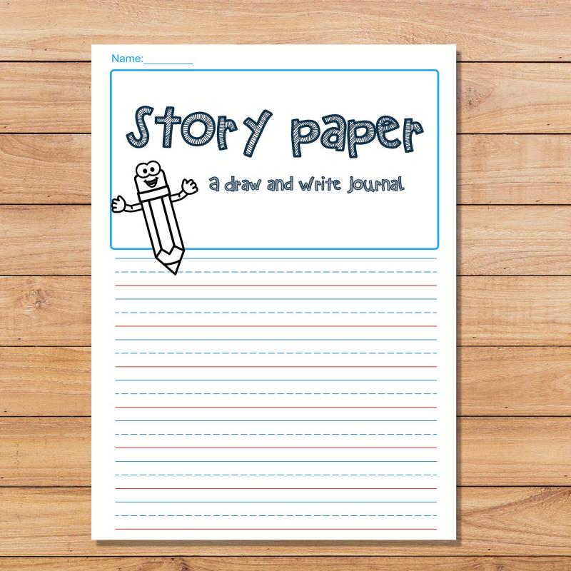 Primary Draw & Write Journal, 50 Sheets, 8.2x11, Elementary Notebook