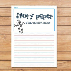 Primary Draw & Write Journal, 50 Sheets, 8.2x11, Elementary Notebook