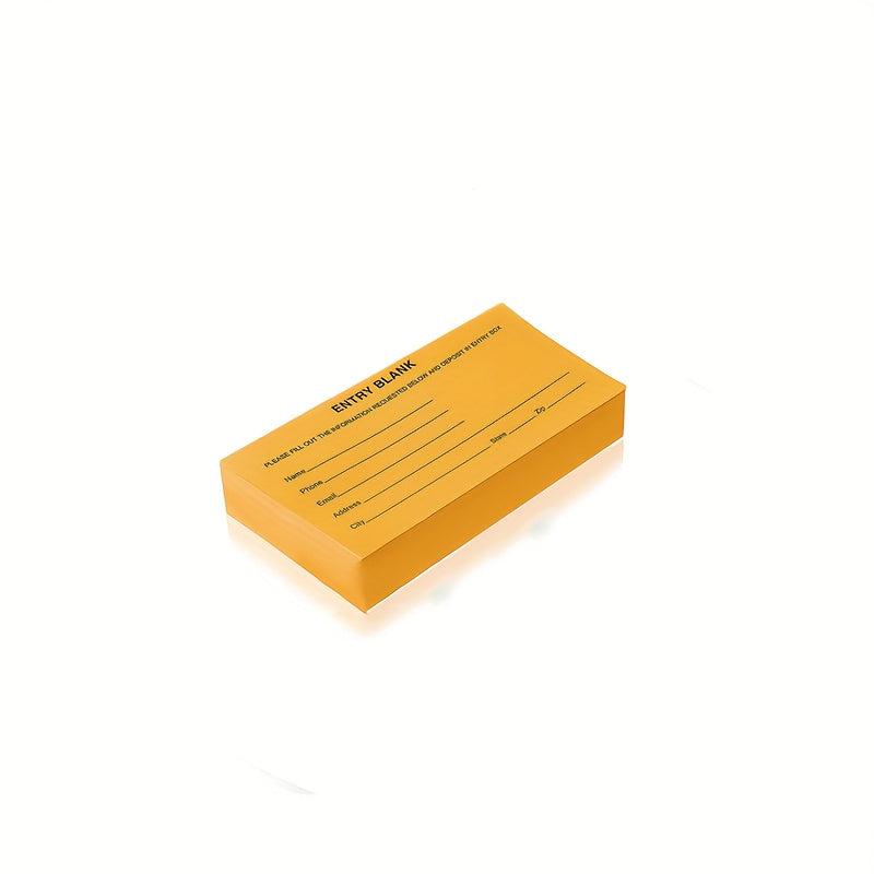 250pcs Raffle Ticket Sheets Blank Entry Forms Multicolor Fundraising Item