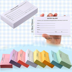 250pcs Raffle Ticket Sheets Blank Entry Forms Multicolor Fundraising Item