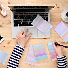 6pcs 300sheet Rainbow TO DO LIST Tearable Planning Notebook
