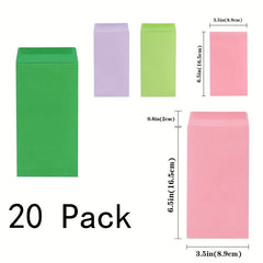 20 Pack Colorful Cash Envelopes 6 7x3 5 Money Saving Challenge
