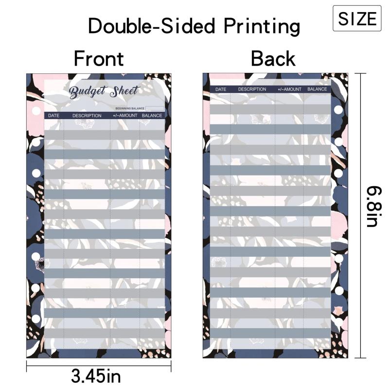 12pcs Colorful Budget Card Money Organizer for A6 Budget
