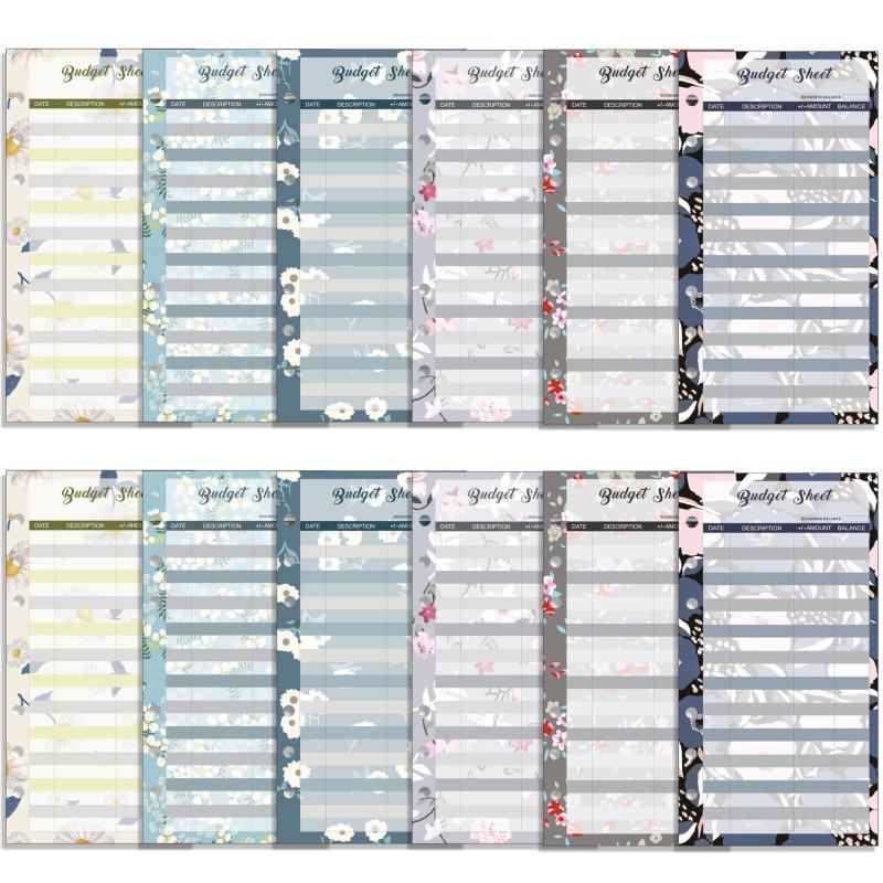 12pcs Colorful Budget Card Money Organizer for A6 Budget