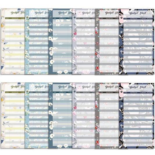 12pcs Colorful Budget Card Money Organizer for A6 Budget
