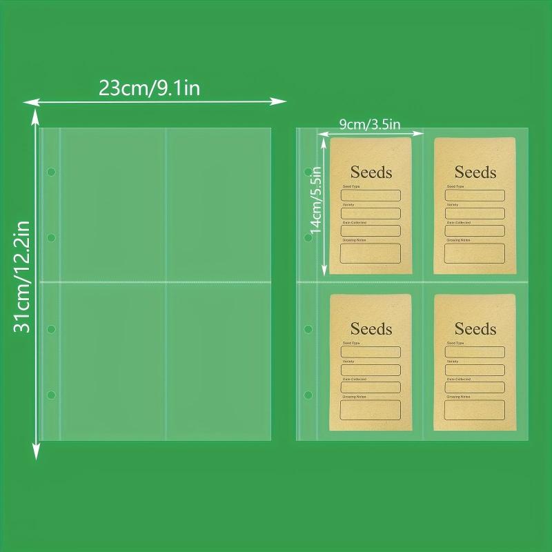 Garden Seed Organization Binder with 10 Self-Sealing Seed Envelopes