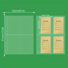Garden Seed Organization Binder with 10 Self-Sealing Seed Envelopes