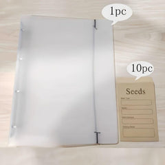 Garden Seed Organization Binder with 10 Self-Sealing Seed Envelopes