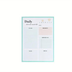 104p Morandi Series Daily Planner 21x34cm Tearable Notepad Schedule Memo Book