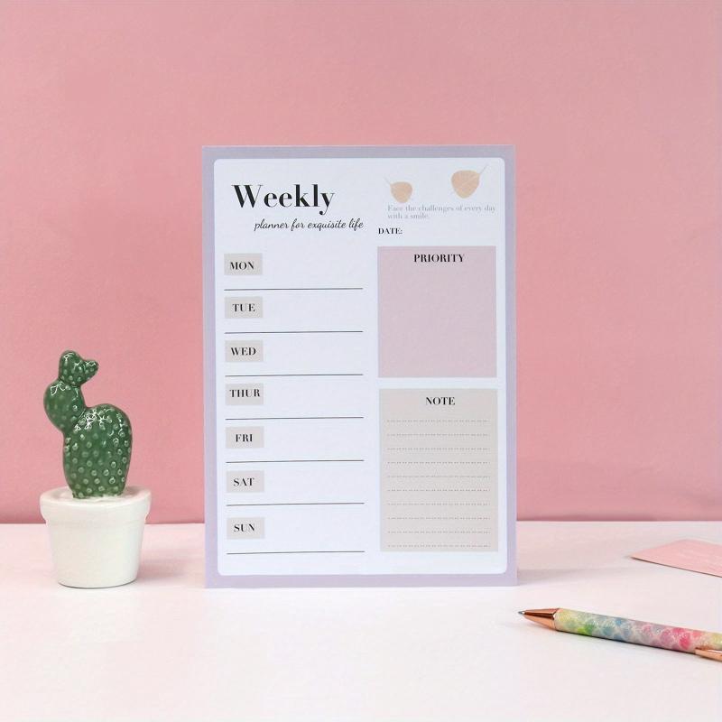 104p Morandi Series Daily Planner 21x34cm Tearable Notepad Schedule Memo Book