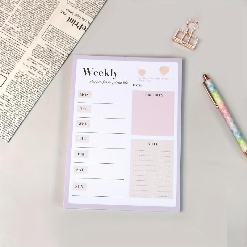 104p Morandi Series Daily Planner 21x34cm Tearable Notepad Schedule Memo Book