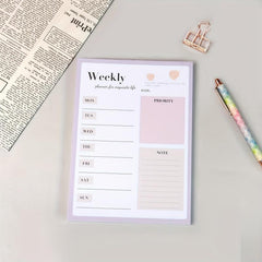 104p Morandi Series Daily Planner 21x34cm Tearable Notepad Schedule Memo Book